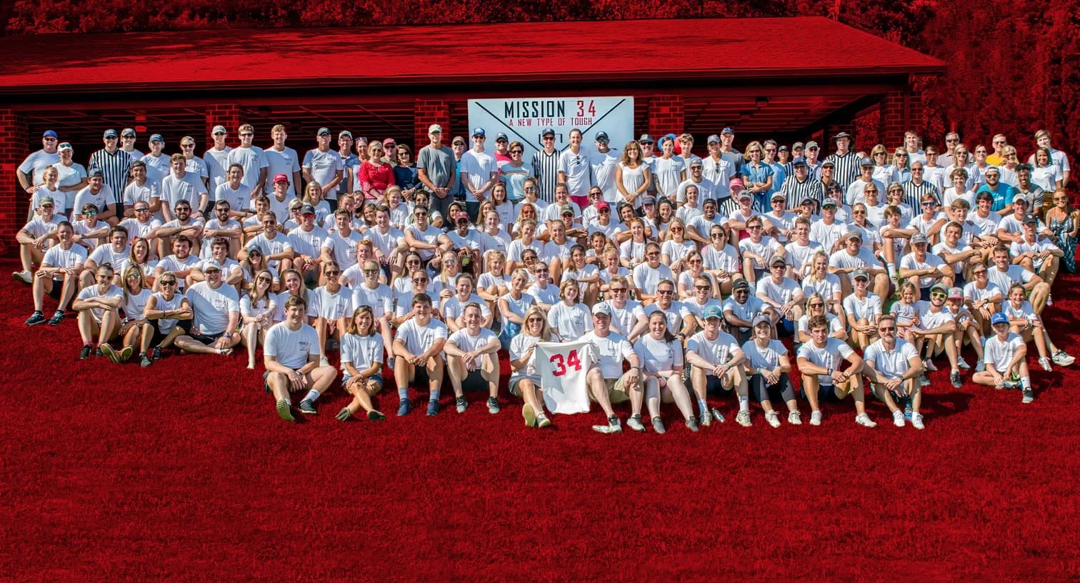 Mission 34 community gathered for a group photo